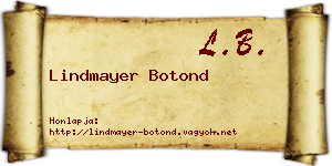 Lindmayer Botond névjegykártya