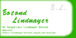 botond lindmayer business card